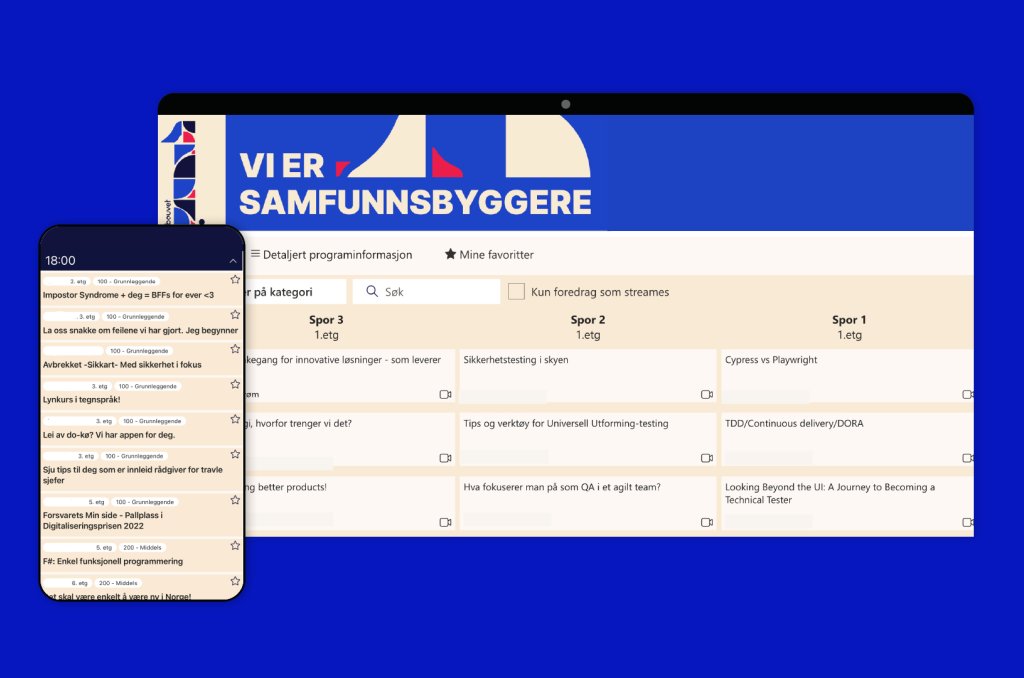 Skjermbilde av BouvetOne-løsningen på desktop og mobil