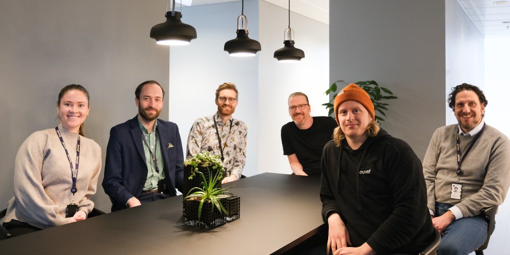 F.v. Emilie Ellingsen (Lyse), Erik Haugvaldstad (Bouvet), Ole-Richard Blindheim (Bouvet), Per--Christian Aagenæs (Olavstoppen), Andreas Tore Larsen (Lyse) og Martin Pyk Pettersen (Olavstoppen).