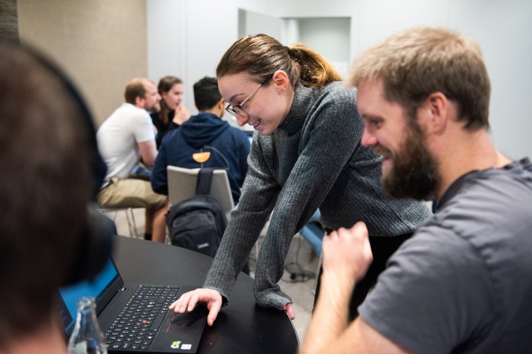 Bildet er tatt på Bouvet Rogaland sitt hackathon/game jam