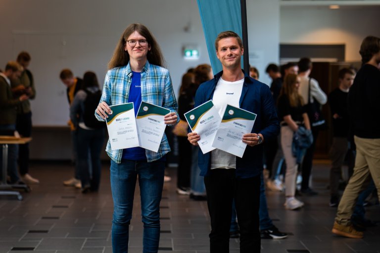 Bilde av Jostein og Andre fra prisutdelingen til Sildikon Valley