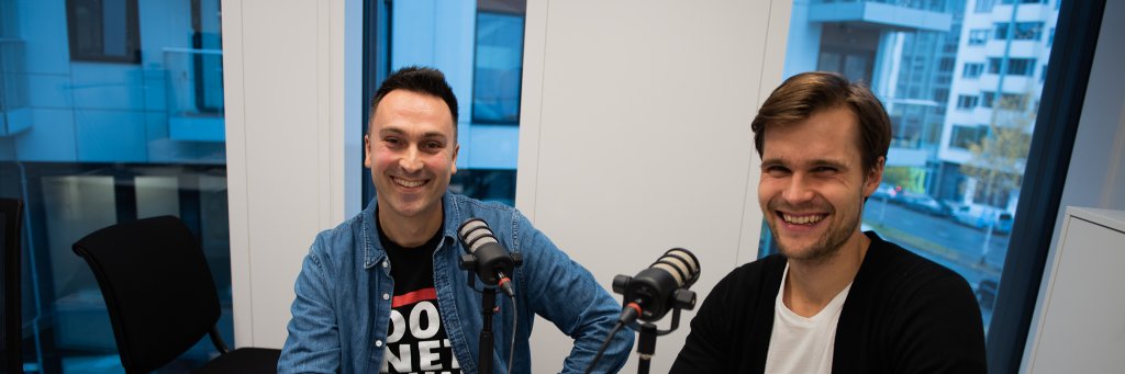Bilde av Goran og Eirik i studio 