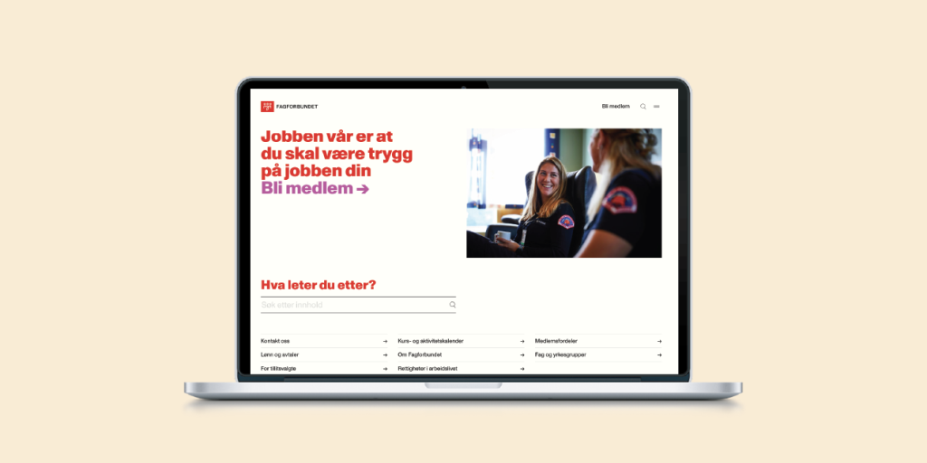 Fagforbundets nettside er relansert i ny drakt