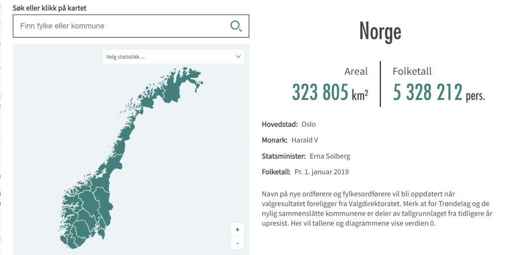 Norge i tall gjennom ny kartløsning i Optimizly
